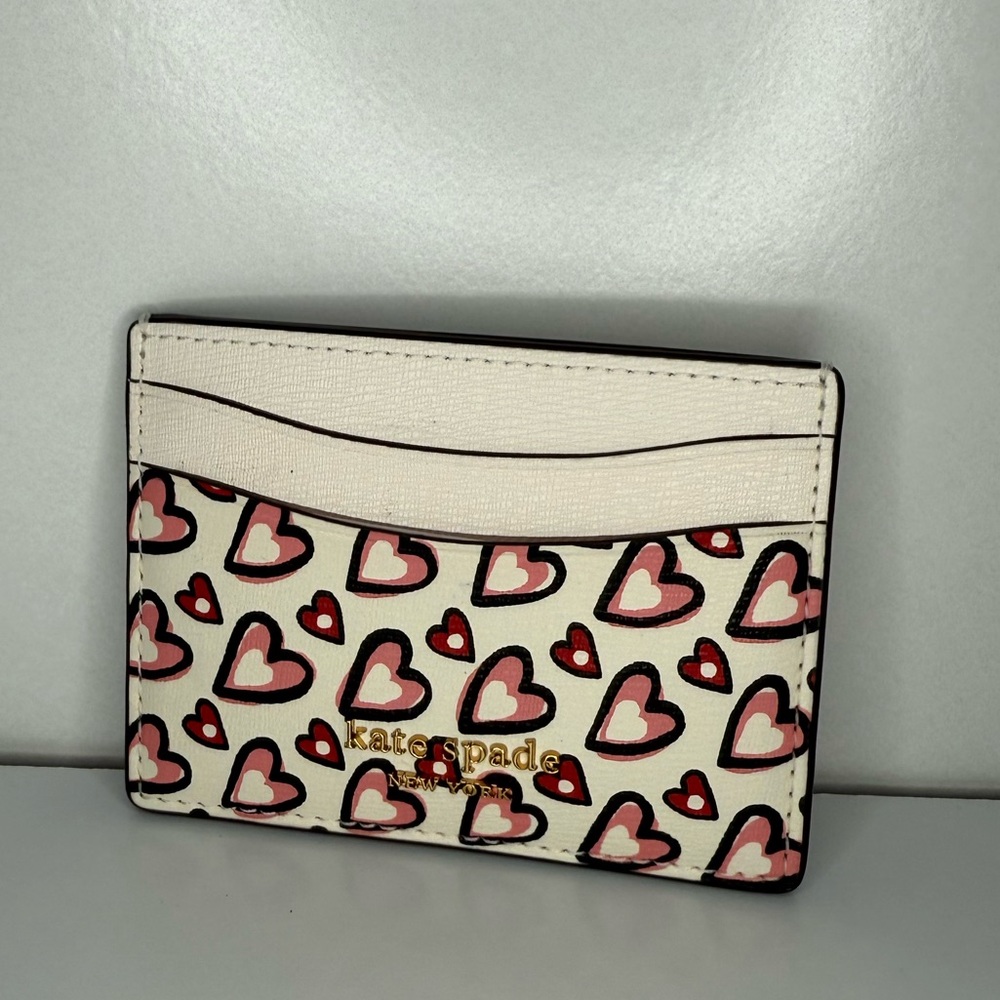 Kate Spade Heart Print Card Holder